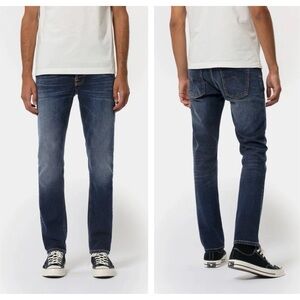 Nudie Jeans “Grim Tim” Ink Navy - Slim Straight – Organic Stretch Denim